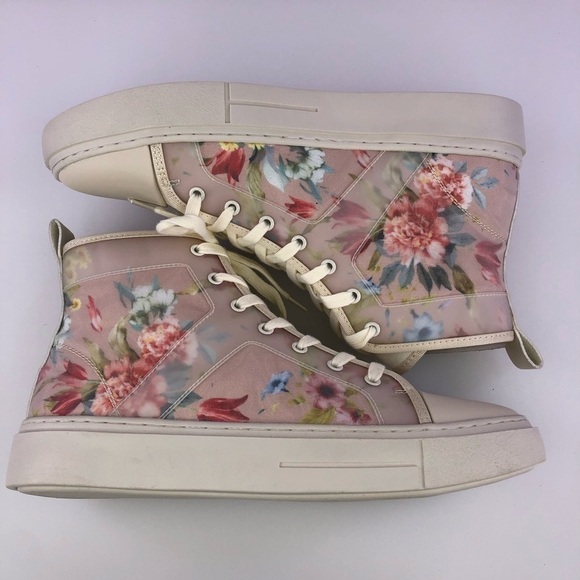INC International Concepts Phoenix Floral High Top Sneakers Size 9.5 - Picture 5 of 7